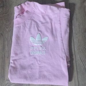 baby pink adidas tee